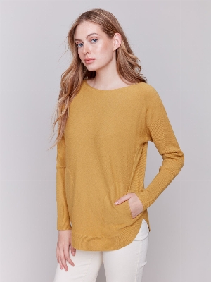CHARLIE B Pull en tricot avec lacet au dos