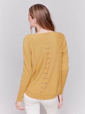 CHARLIE B Pull en tricot avec lacet au dos