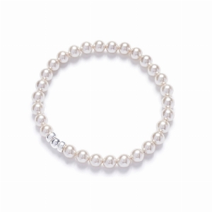 BEBLUE Bracelet Be Classic en perles de nacre et insert argent 925