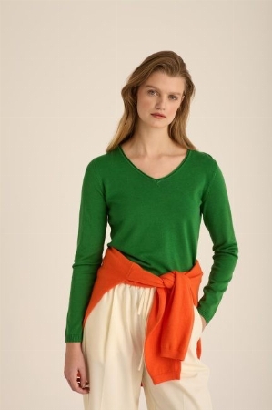 MARINA V Chandail en tricot léger avec col en V