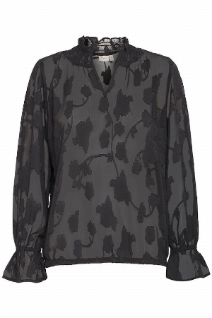 FRANSA Chemisier transparent motif fleurs