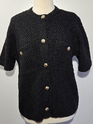 YESTA Veste en tricot noire
