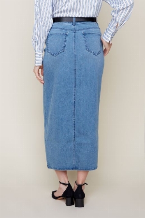 RENUAR Jupe longue en jeans