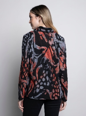 PICADILLY Chandail avec col retombant terracotta Taille S