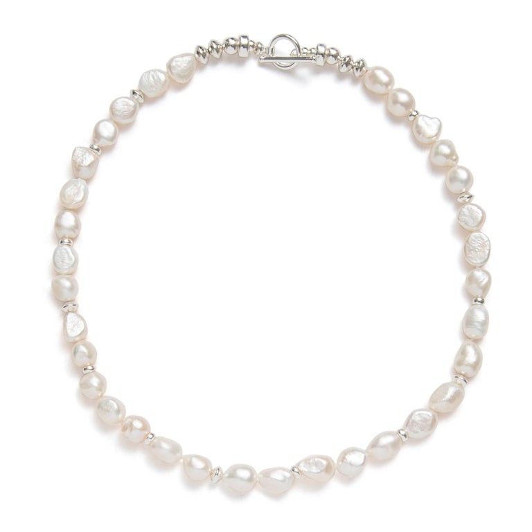 BEBLUE Collier Be Ageless en perle d'eau douce et argent 925
