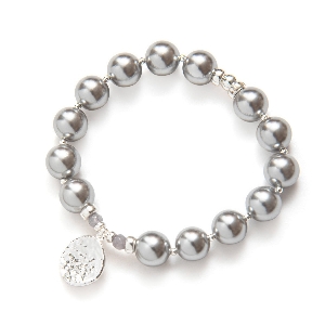 BEBLUE Bracelet Be Emerging en perles grises et argent 925