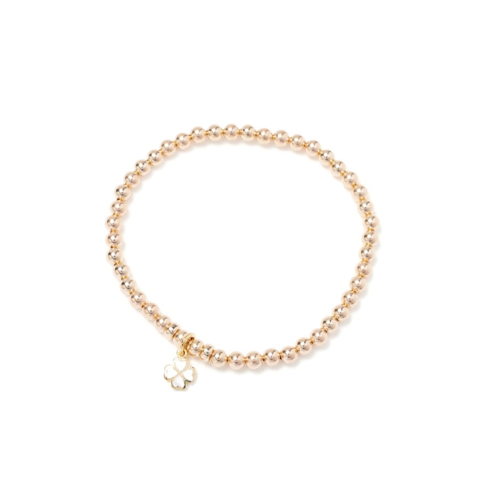 BEBLUE Bracelet Be Gifted en or plaqué 14 kt et breloque Trèfle