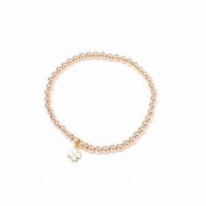 BEBLUE Bracelet Be Gifted en or plaqué 14 kt et breloque Trèfle