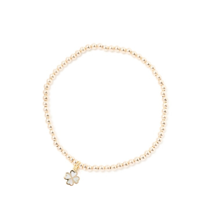 BEBLUE Bracelet Be Blushing en or plaqué 14kt et breloque Trèfle