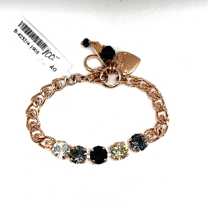 MARIANA Bracelet sur or rose chaîne et pierres C-1908