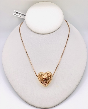 MARIANA Collier sur or rose avec pendentif coeur C-1135