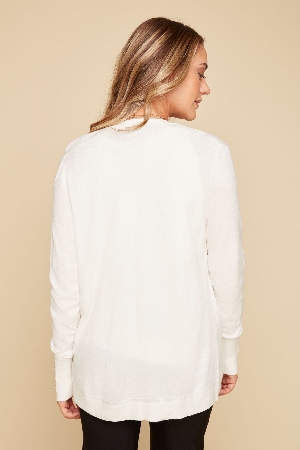RENUAR Cardigan col en V bouton aux poignets