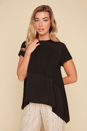 RENUAR Haut à manches courtes de coupe assymétrique Taille XL