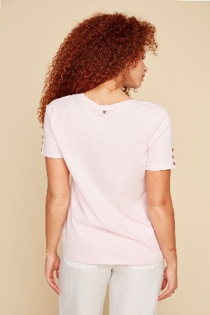 RENUAR T-Shirt à manches ornées de boutons