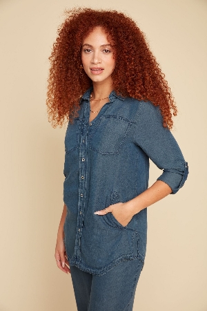 RENUAR Chemisier à manches réglables Taille XL