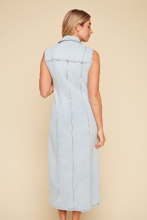 RENUAR Robe chemisier sans manche