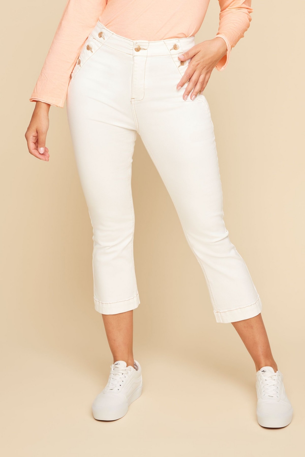 RENUAR Jeans écourté de style 'boot cut'