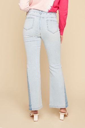 RENUAR Jeans avec insertion coontrastante à la jambe