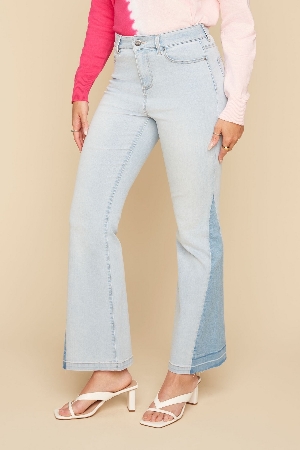 RENUAR Jeans avec insertion coontrastante à la jambe