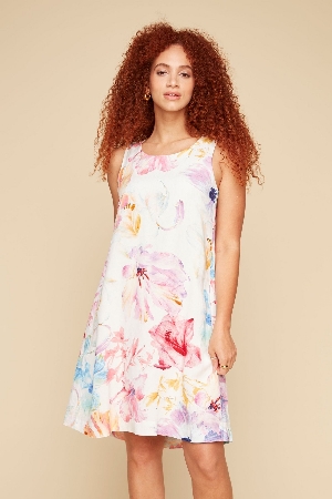 RENUAR Robe sans manche à imprimé fleuri C-Multi