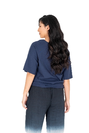 M ITALY T-Shirt de coupe ample C-Marine Taille S