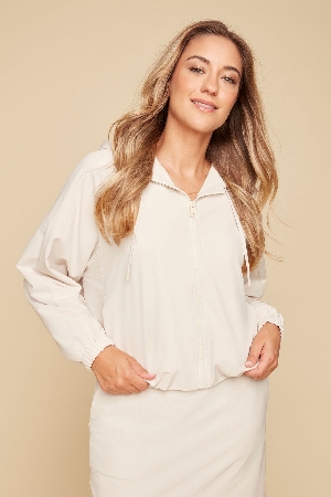 RENUAR Veste de tissu technique à capuchon C-Huître
