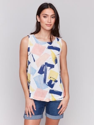 CHARLIE B Camisole imprimée abstrait C-Multi