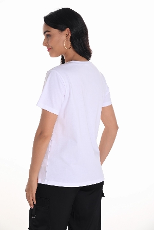 FRANK LYMAN T-Shirt avec imprimé de coeurs C-Blanc