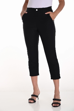 FRANK LYMAN Pantalon à jambes fuseaux 3/4 C-Noir Taille S