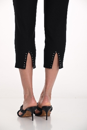 FRANK LYMAN Pantalon à jambes fuseaux 3/4 C-Noir Taille S