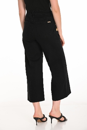 FRANK LYMAN Jeans à jambes larges à la cheville C-Noir Taille M