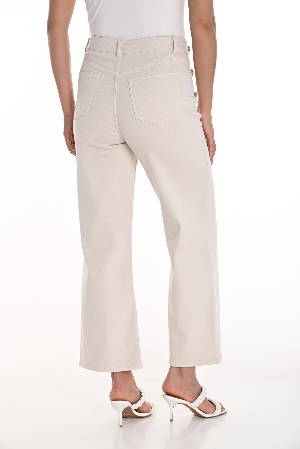 FRANK LYMAN Jeans à jambes larges avec détails chics C-Beige