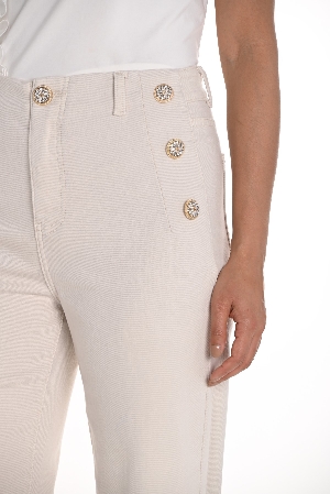 FRANK LYMAN Jeans à jambes larges avec détails chics C-Beige