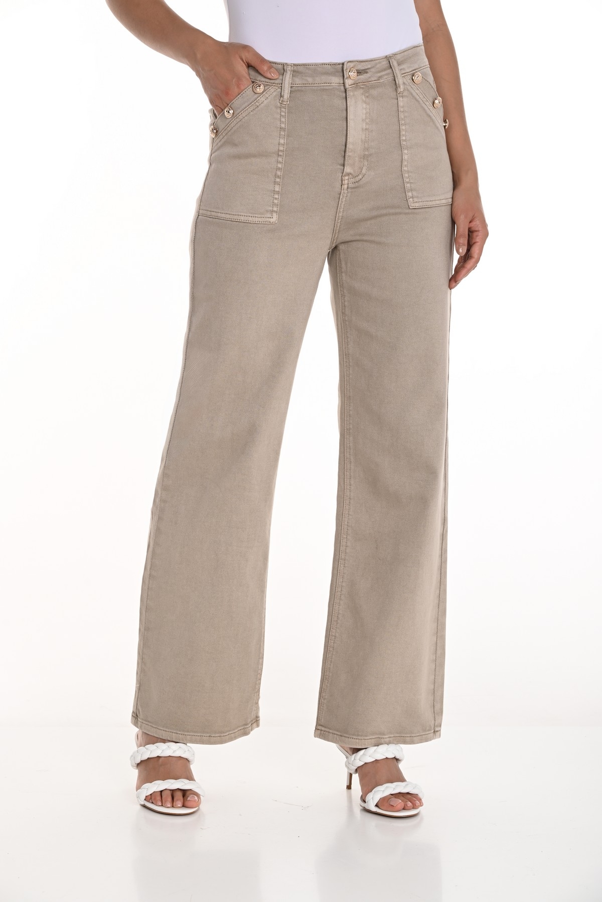 FRANK LYMAN Jeans classique avec détail mode C-Beige