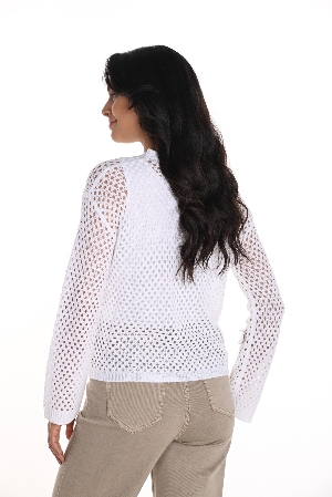 FRANK LYMAN Tricot à mailles léger avec appliqués au crochet