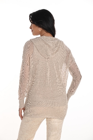 FRANK LYMAN Veste à capuchon en mailles C-Beige