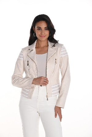 FRANK LYMAN Perfecto avec bandes contrastantes C-Beige