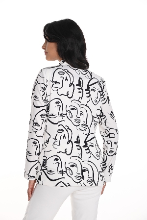 FRANK LYMAN Veston avec imprimé de visages C-Blanc Taille XXL