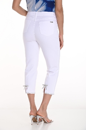 FRANK LYMAN Jeans à jambes ajustées avec détail au dos C-Blanc