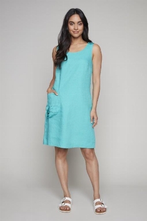 CARRÉ NOIR Robe sans manche avec détail à la poche C- Aqua