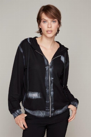 CARRÉ NOIR Veste à capuchon de coupe ample C-Noir