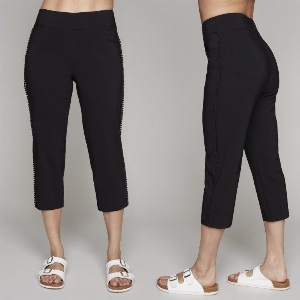 CARRÉ NOIR Pantalon pull-on de coupe ajustée  C-Noir