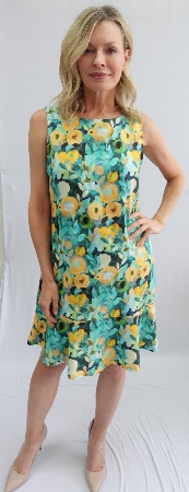 SOFT WORK Robe courte sans manche imprimé C- Multi