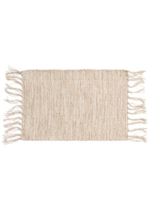 ADV Napperon tissé avec franges nouées C- Naturel