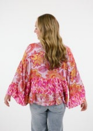SHANNON PASSERO Veste ample à manches trompettes C-Rose