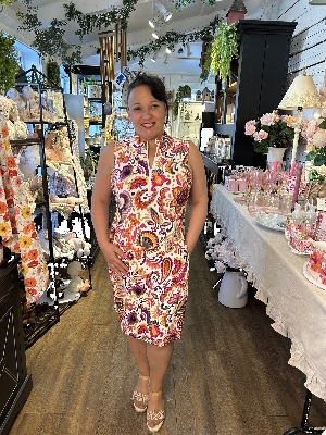 CARRÉ NOIR  Robe sans manche à imprimé floral C- Multi