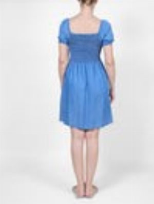 AMBRA Robe à corsage en nid d'abeilles   C-Denim