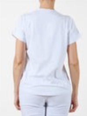 AMBRA T-Shirt avec logo 'LOVE' en brillants C-Blanc