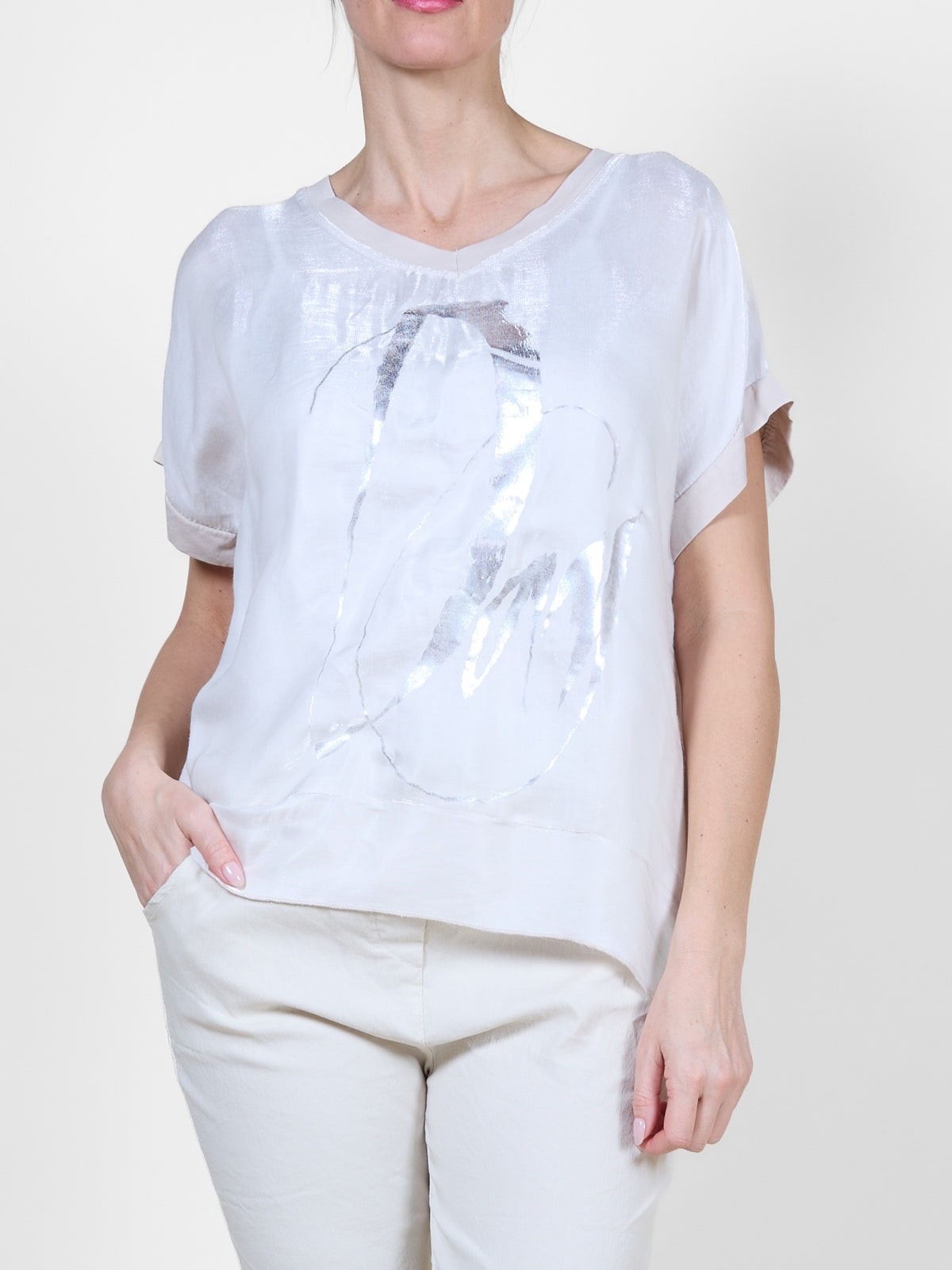 ANGELA MARA Chandail 3 C-Blanc