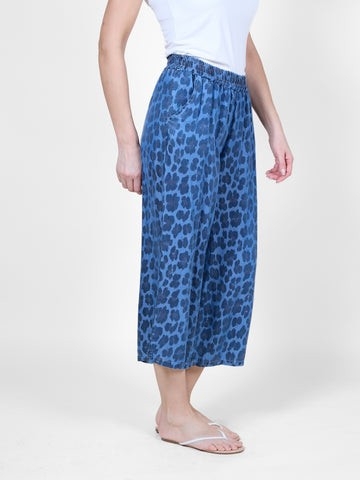 ANGELA MARA Pantalon imprimé animal
